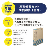 【防災セット】 キングジム 災害備蓄セット 9年保存（1日分） BCS-400 1個