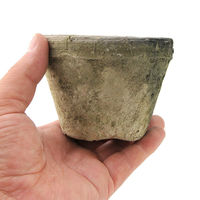 リーフ 多肉植物 アンティークポット 直径10×7.5cm 黒 226031 1個（直送品）