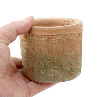 リーフ 多肉植物 アンティークポット 直径10×8.5cm 赤 226239 1個（直送品）