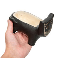 カルナック 鉢 アフリカンキャットケース ブラック S 293745 1個（直送品）