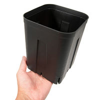 日本ポリ鉢販売 スリット鉢 プレステラ 180深型 黒 1個 306413（直送品）