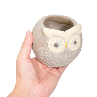 カルナック 鉢 ラフォーレフクロウ AーS グレー 293654 1個（直送品）