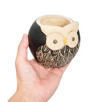 カルナック 鉢 ラフォーレフクロウ AーS ブラック 293650 1個（直送品）