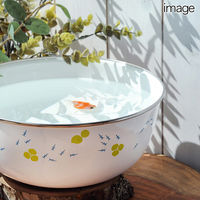 チャーム ホーローボール メダカ柄 24cm 241196 1個（直送品）