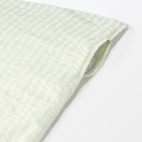 無印良品 綿 サッカー織 掛ふとんカバー Ｄ １９０×２１０ｃｍ用 グリーンストライプ 良品計画