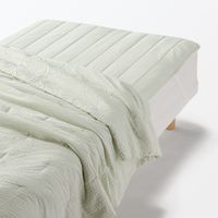 無印良品 綿 サッカー織 薄掛ふとん Ｄ １８０×２００ｃｍ グリーン 良品計画