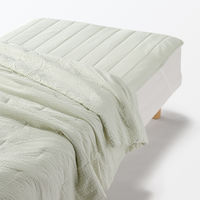 無印良品 綿 サッカー織 薄掛ふとん Ｓ １４０×１９０ｃｍ グリーン 良品計画