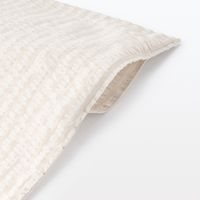 無印良品 綿 サッカー織 掛ふとんカバー Ｓ １５０×２１０ｃｍ用 オフ白 良品計画