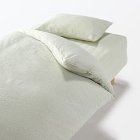 無印良品 綿 サッカー織 まくらカバー ４３×６３ｃｍ用 グリーン 良品計画