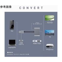 USBーHDMI/VGA ディスプレイアダプタ(2画面同時出力対応・Win/Mac両対応)ブラック色 AFF-HDA010-BK 1個（直送品）