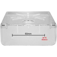 ビットストロング 監視・CCTVドームカメラ ABSマウントブラケット壁面用L型取り付け金具 透明 BS-KANKANA-GO50 1個（直送品）