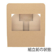 シモジマ 食品箱 NFネオクラフト 窓付BOX L 004248311 1セット(1袋(20個入)×10)（直送品）