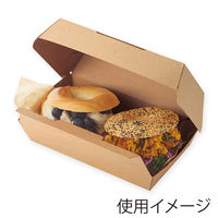 シモジマ 食品箱 NFネオクラフト ランチBOX M 004248317 1セット(1袋(20個入)×8)（直送品）