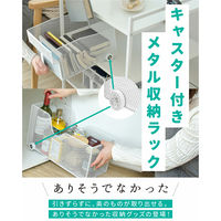 ディーエーピーネットワーク キッチン収納ケース ハンドル付きローラーストッカー monowa072_WH 1個（直送品）