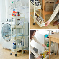 ディーエーピーネットワーク スリム収納ラック 幅16~23.7cm 隙間収納 高さ96cm monowa076_WH 1台（直送品）