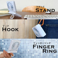 ディーエーピーネットワーク ミラー付きミニ扇風機 折りたたみ ハンディーファン wasser usb mirrorfan 1個（直送品）