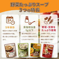 4種のおかずとスープセット 5年保存 非常食セット 惣菜 野菜スープ 保存食 防災食 HOTPLUS あったかフードボックス PEACEUP（直送品）