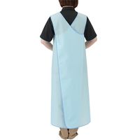 フットマーク 長持ちする入浴介護エプロン ブルー Lサイズ 403360 1枚