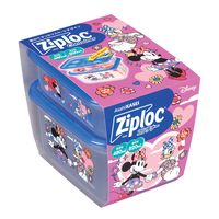 （数量限定）ジップロック コンテナー 食品保存容器 長方形 ディズニー 480ml＆820ml 各1個入 2個セット 旭化成