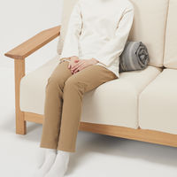 無印良品 綿洗いざらしシートクッション ロングタイプ ５０×１５０ｃｍ グレーストライプ 良品計画