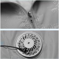 RABLISS ファン付きカジュアル作業服 KO194 (XLサイズ) [バッテリー付属なし] ファン付 長袖 薄手 3段階風量調節 熱中症対策（直送品）