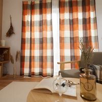 スミノエ コルネ セミオーダー カーテン カレ 2000×1150mm オレンジ １セット(2枚入)（直送品）