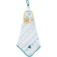 林 ループタオル　ジオメトリー　15枚セット　ブルー(青) WK809304 1セット(15枚入)（直送品）