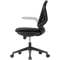 サンワサプライ オフィスチェア SNC-T161BK 1個 肘跳ね上げ式 座面/高反発モールドウレタン 背もたれランバーサポート ウレタンキャスター（直送品）