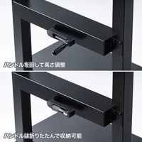 サンワサプライ 55~75型対応手動昇降液晶ディスプレイスタンド CR-PL45BK 1台（直送品）