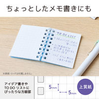 リヒトラブ オープンリングノート<適合リーフ> ミニ ノート 方眼罫 替えリーフ リフィル N1680S 1組（直送品）