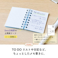 リヒトラブ オープンリングノート ミニ ノート 方眼罫 40枚収容 グリーン N2719-7 1冊（直送品）