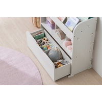 アイリスオーヤマ 収納カート トイハウスラック 幅827×奥行363×高さ798mm ホワイト 1台（直送品）