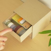 ナカバヤシ 紙製収納リトレイ チェスト2段 クラフト RTY-C01KR 1個