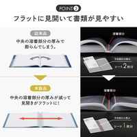 リヒトラブ Mutual クリヤーブック A4 60P ファイル 厚口ポケット アイボリー N2402-16 1冊（直送品）