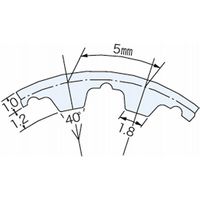 三ツ星ベルト タイミングベルト T5形(ポリウレタン) T5ー15ー270 1個（直送品）
