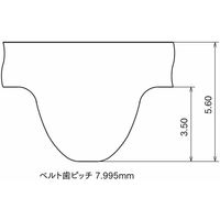 三ツ星ベルト ギガトルクGX タイミングベルト G8M形(超高硬度合成ゴム) 500G8M1280GX 1個（直送品）
