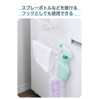 洗濯機横 ハンガー収納 マグネット 収納ラック 2個セット 縦横使用可 フック4個 ホワイト KAWWSLHGWH エレコム 1個（直送品）