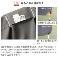 【軒先渡し】マッチングジャパン カーテン市場 防炎、遮光1級カーテン 1150×1890mm ダークグレー 1枚（直送品）