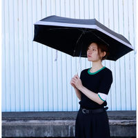 アテイン 晴雨兼用60cmミニ 切り継ぎ UNiB ブラック 4089BK 1セット(1本×3)（直送品）