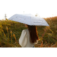 アテイン 晴雨兼用55cmミニ ペールブーケ シャドウブルー 6766SBL 1セット(1本×3)（直送品）