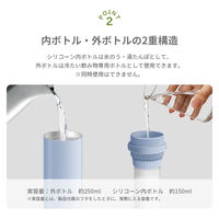 冷温スリム水筒 3個セット グリーン 熱中症対策用品 オールシーズン 3WAY ストラップ付き 冷温ボトル 冷却グッズ KO426（直送品）