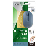 ナカバヤシ 無線静音 カードサイズマウス 3ボタン BlueLED ブルー MUS-RKT246BL 1個（直送品）