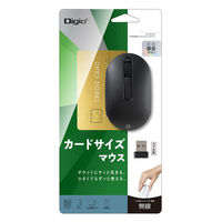 ナカバヤシ 無線静音 カードサイズマウス 3ボタン BlueLED ブラック MUS-RKT246BK 1個（直送品）