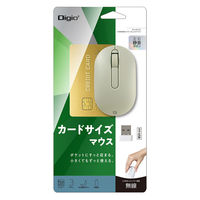 ナカバヤシ 無線静音 カードサイズマウス 3ボタン BlueLED グレージュ MUS-RKT246GY 1個（直送品）