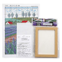 (Thred) 刺しゅうキット 『クロスステッチキット 7月 ラベンダー畑』 縦20×横15cm 7547 OLY-K7547 1組（直送品）