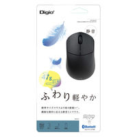 ナカバヤシ Bluetooth静音 軽量ミニマウス 3ボタン BlueLED ブラック MUS-BKT250BK 1個（直送品）