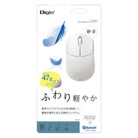 ナカバヤシ Bluetooth静音 軽量ミニマウス 3ボタン BlueLED ホワイト MUS-BKT250W 1個（直送品）