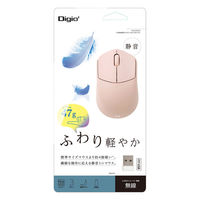 ナカバヤシ 無線静音 軽量ミニマウス 3ボタン BlueLED ピンク MUS-RKT249P 1個（直送品）