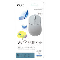 ナカバヤシ Bluetooth静音 軽量ミニマウス 3ボタン BlueLED グレー MUS-BKT250GY 1個（直送品）