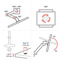 Ergotron LX Pro モニターアーム 長身ポール グロメット取り付け ホワイト 45-709-290 1台（直送品）